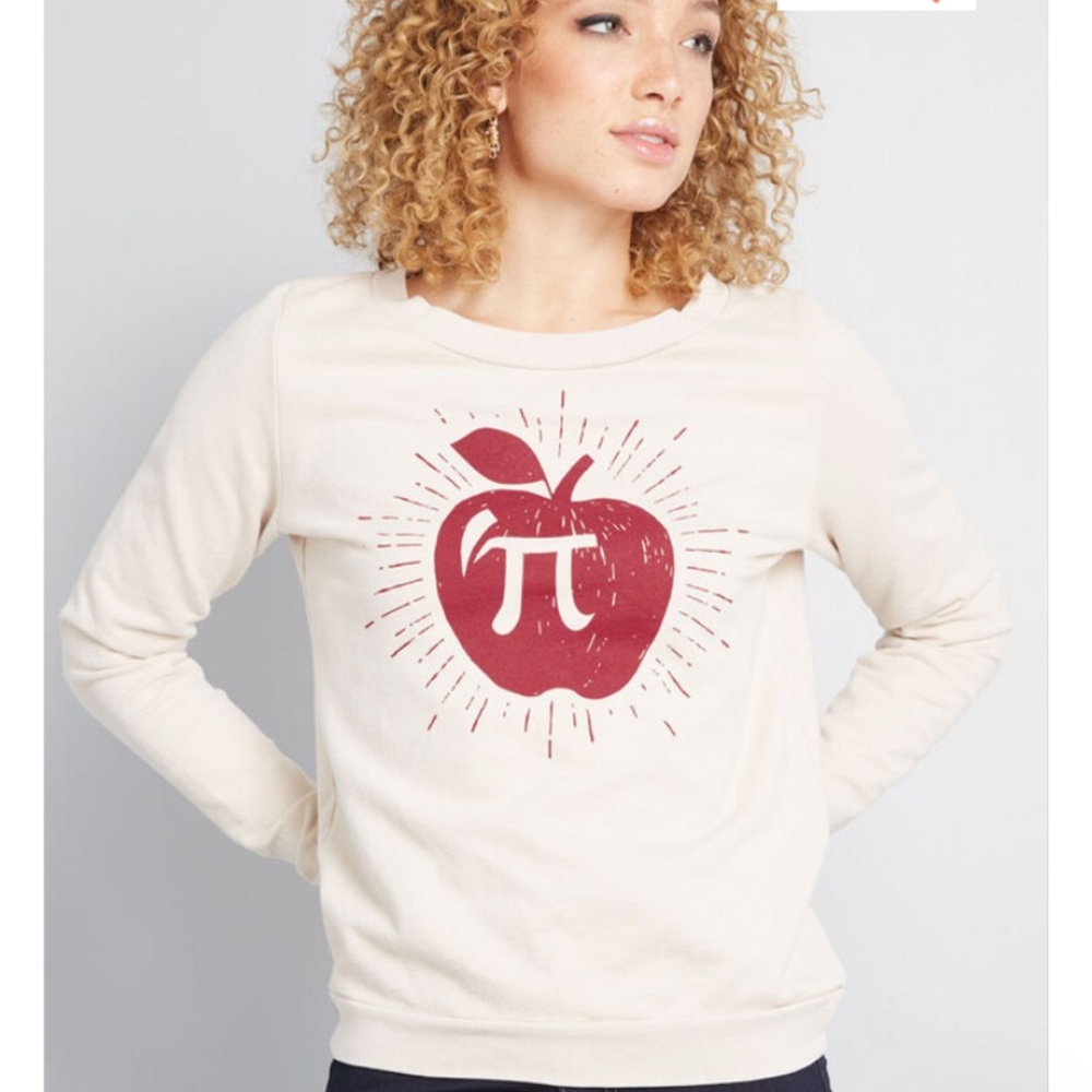 ModCloth Apple Pi Graphic Sweatshirt